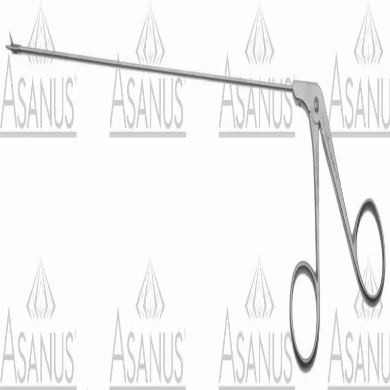 Ножиці, хірургічні, з трубчастим шафтом, для ендоларингеальної мікрохірургії, прямі, робоча довжина 250 мм, 10". Бренд - Asanus Medizintechnik Gmb, Німеччина